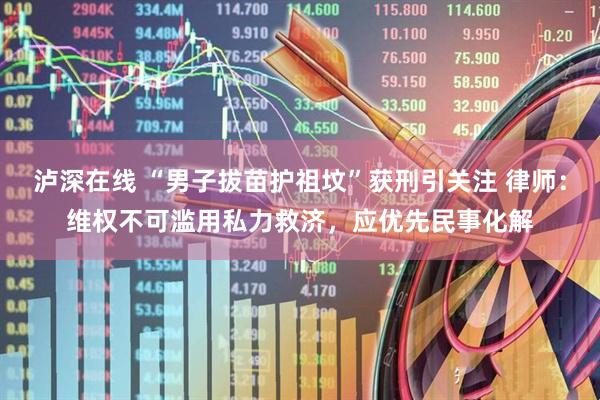 泸深在线 “男子拔苗护祖坟”获刑引关注 律师：维权不可滥用私力救济，应优先民事化解